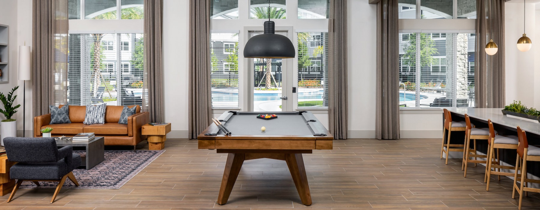 Clubroom with Billiards Table